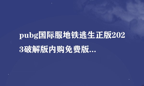 pubg国际服地铁逃生正版2023破解版内购免费版下载下载安装官方版手游正版官网版下载网盘链接获取