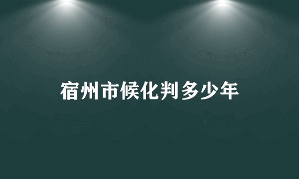 宿州市候化判多少年