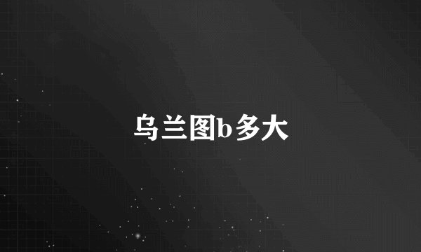 乌兰图b多大