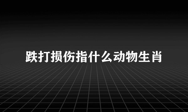 跌打损伤指什么动物生肖