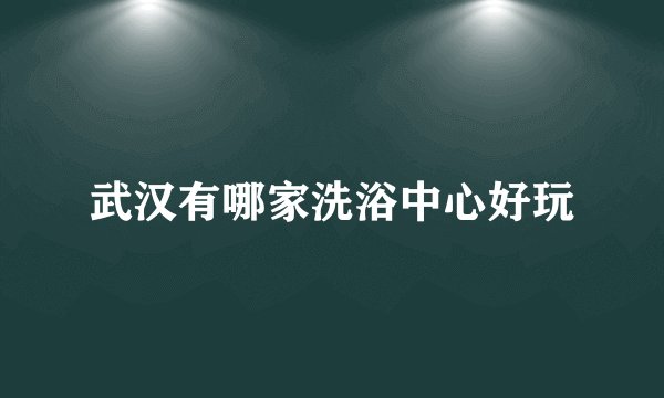 武汉有哪家洗浴中心好玩