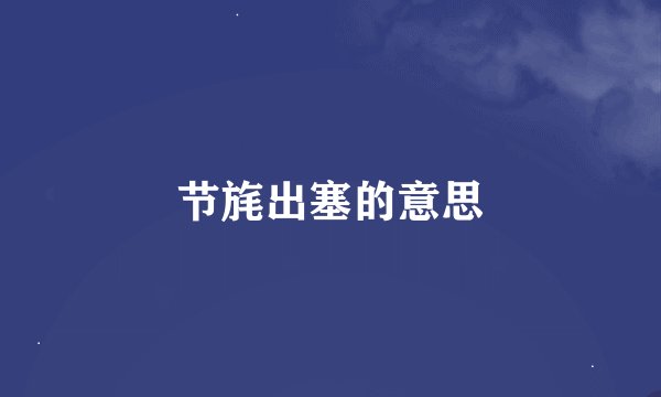 节旄出塞的意思