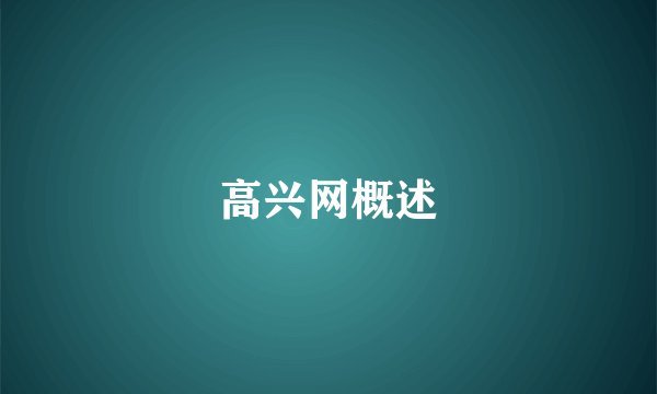 高兴网概述