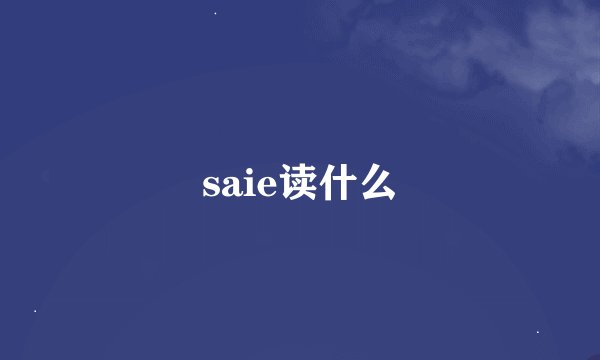 saie读什么