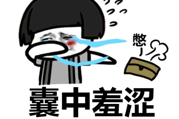客囊羞涩意思