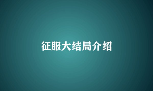 征服大结局介绍