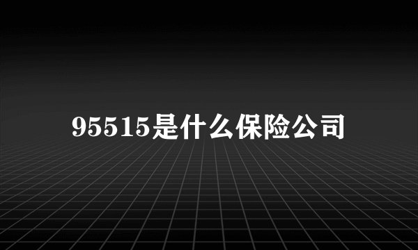 95515是什么保险公司