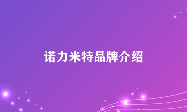 诺力米特品牌介绍