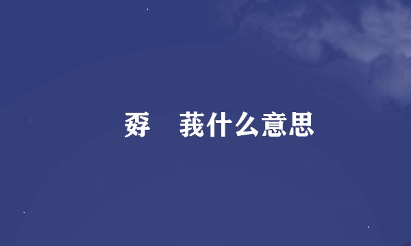 巭孬嫑莪什么意思