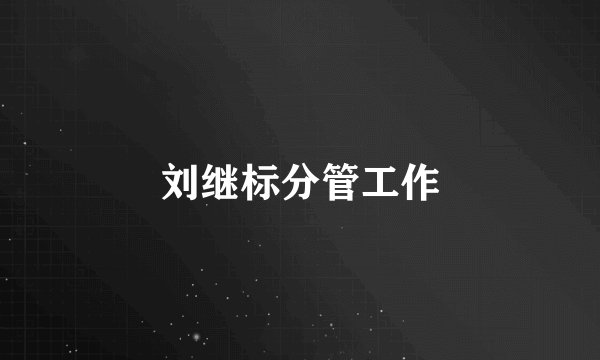 刘继标分管工作