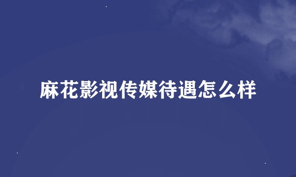 麻花影视传媒待遇怎么样