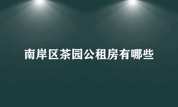 南岸区茶园公租房有哪些