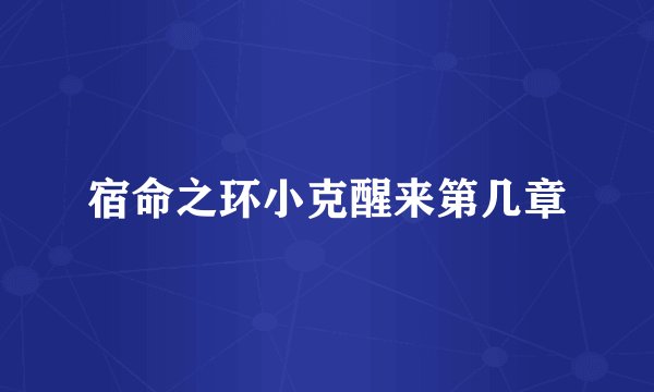 宿命之环小克醒来第几章