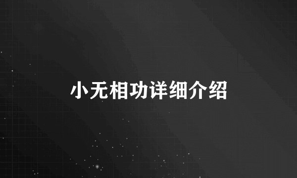 小无相功详细介绍