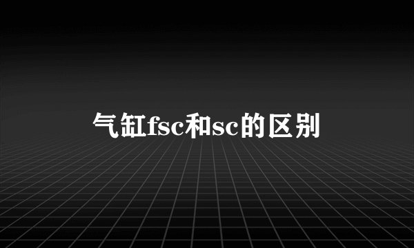 气缸fsc和sc的区别