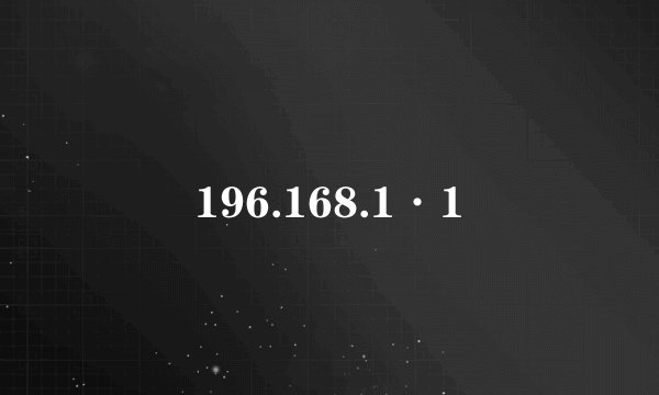 196.168.1·1