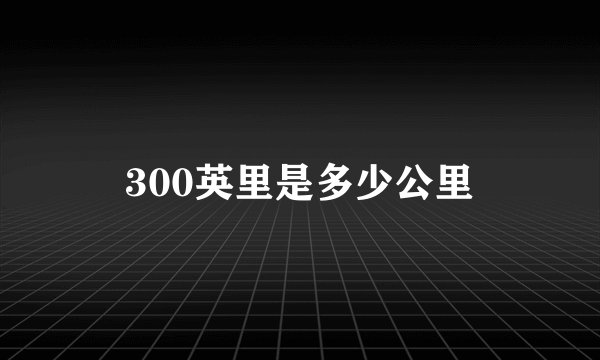 300英里是多少公里