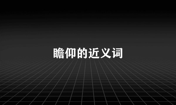 瞻仰的近义词