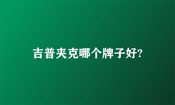 吉普夹克哪个牌子好?