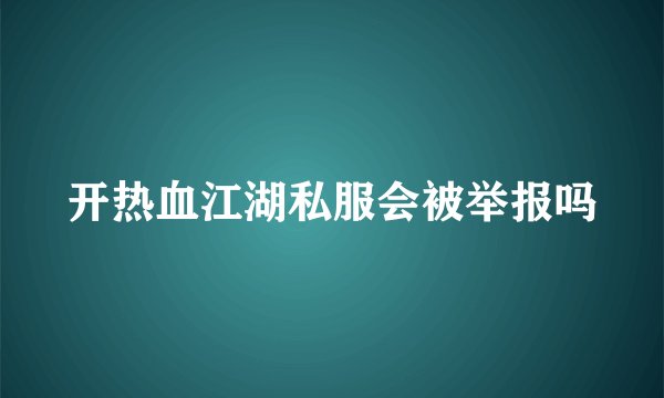开热血江湖私服会被举报吗