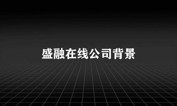 盛融在线公司背景