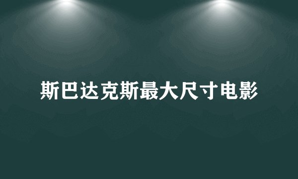 斯巴达克斯最大尺寸电影