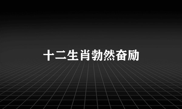 十二生肖勃然奋励
