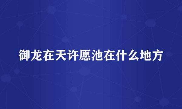 御龙在天许愿池在什么地方