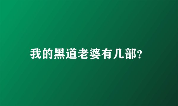我的黑道老婆有几部？