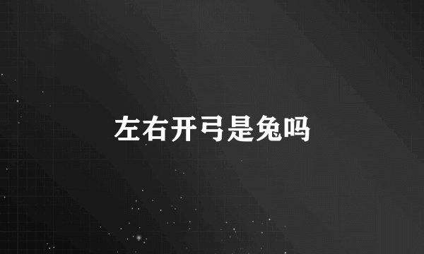 左右开弓是兔吗