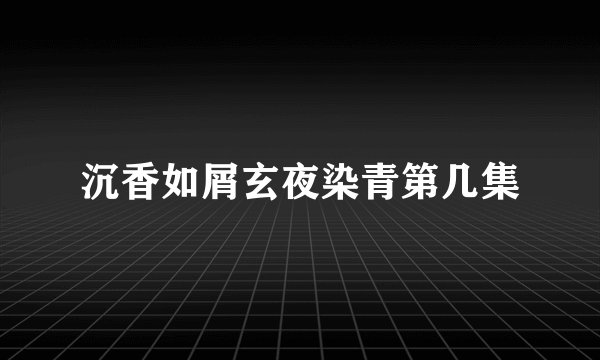 沉香如屑玄夜染青第几集