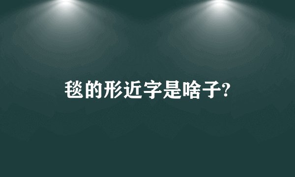 毯的形近字是啥子?