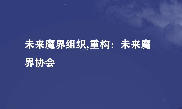未来魔界组织,重构:未来魔界协会