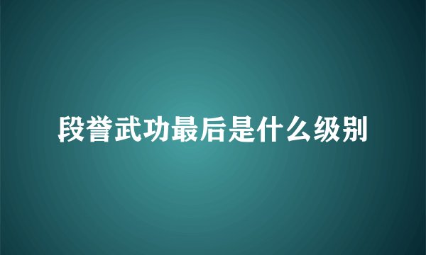 段誉武功最后是什么级别