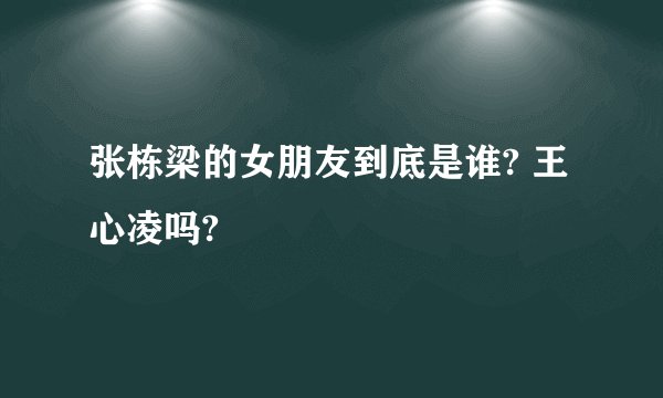 张栋梁的女朋友到底是谁? 王心凌吗?