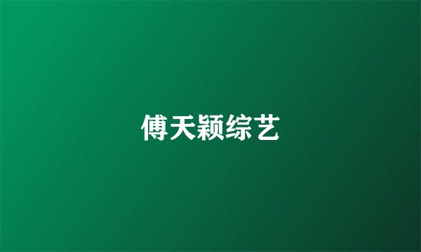 傅天颖综艺