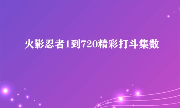 火影忍者1到720精彩打斗集数