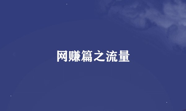 网赚篇之流量