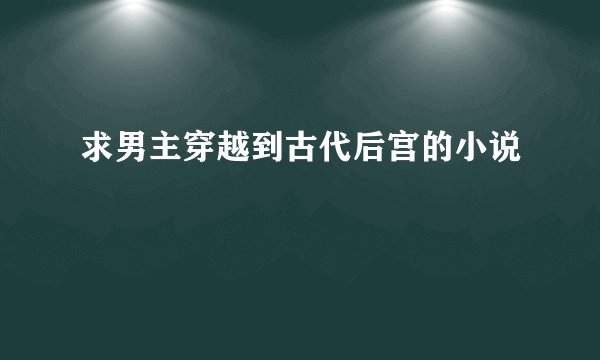 求男主穿越到古代后宫的小说