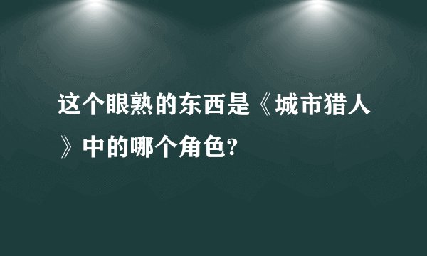 这个眼熟的东西是《城市猎人》中的哪个角色?
