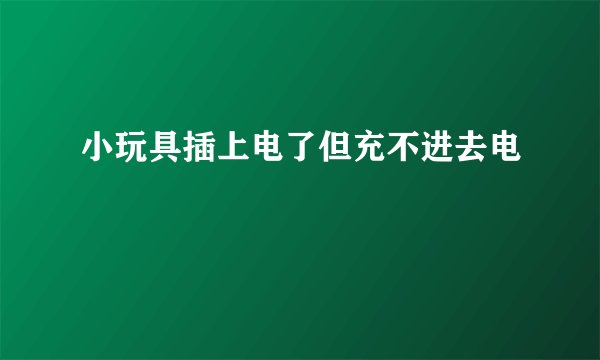 小玩具插上电了但充不进去电