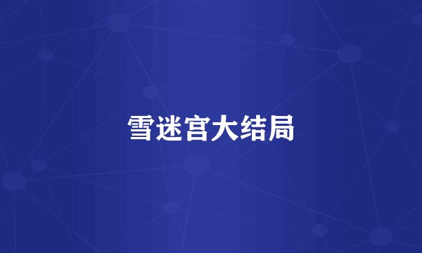 雪迷宫大结局