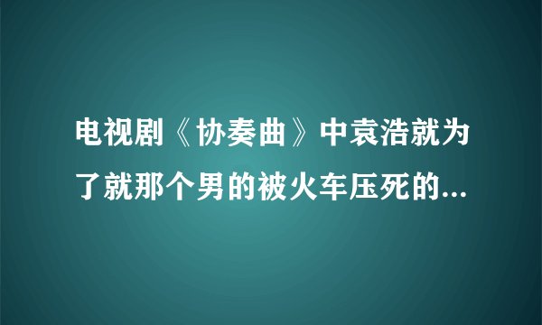 电视剧《协奏曲》中袁浩就为了就那个男的被火车压死的吗？那最后的大结局是什么啊