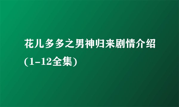花儿多多之男神归来剧情介绍(1-12全集)