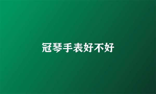 冠琴手表好不好