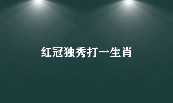 红冠独秀打一生肖