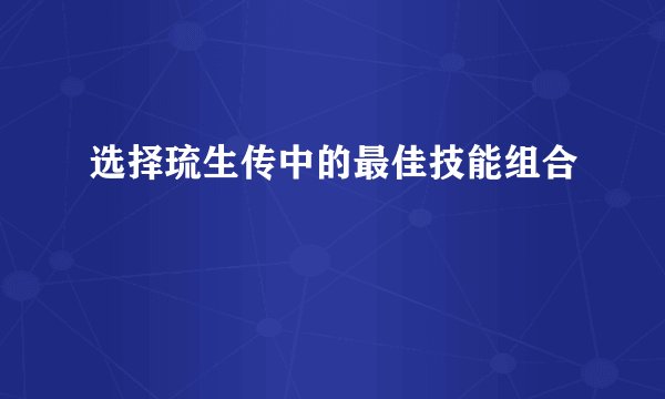 选择琉生传中的最佳技能组合