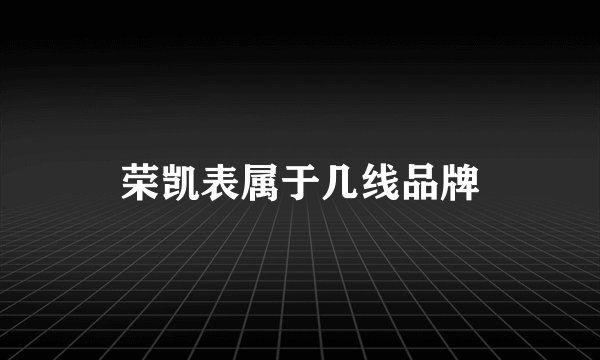 荣凯表属于几线品牌