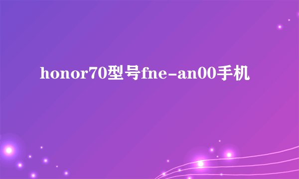 honor70型号fne-an00手机