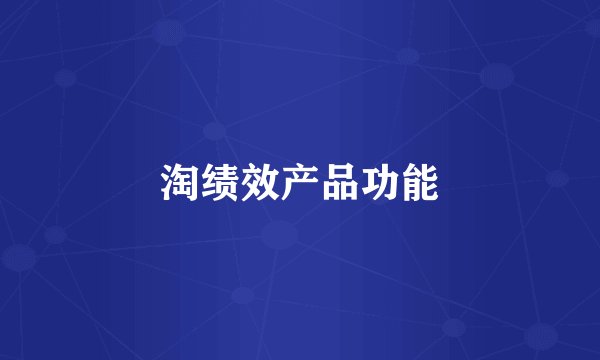 淘绩效产品功能